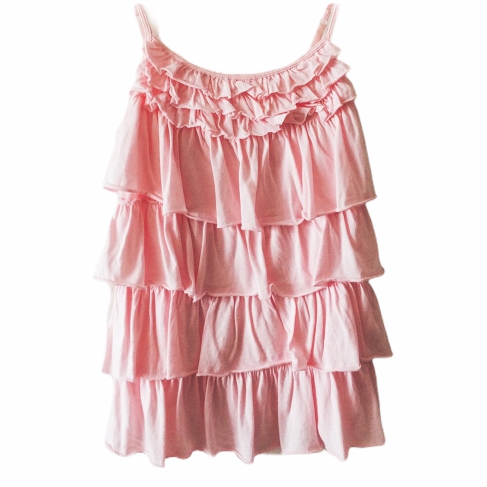 Express Pink Ruffle Tank
